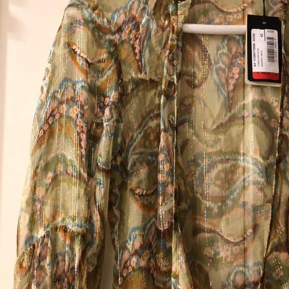 Watercolor Sheer Silk Patricia Pepe Blouse - Picture 4 of 6